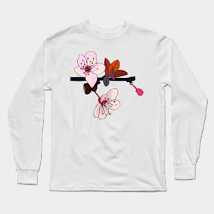 Sakura Cherry Blossoms Long Sleeve T-Shirt